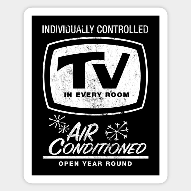 TV In Every Room - White Sticker by Wright Art